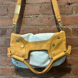 Foley and Corinna Fold-over Leather Lady Tote
